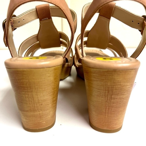 NWT SOLE SOCIETY Y2K So-Nermila Platform Block Heel sandals Taupe women’s size 9 - Picture 6 of 10
